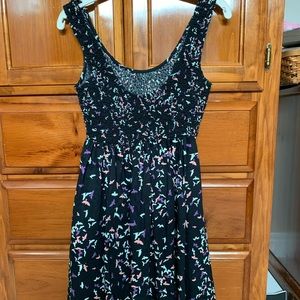H&M bird patterned mini dress